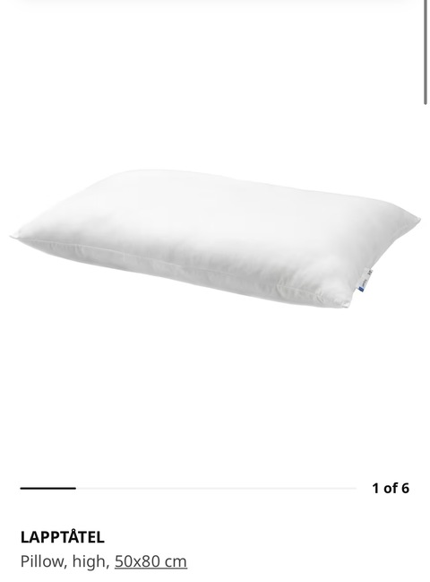 2x Pillow, high, 50×80 cm