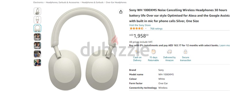 Sony WH 1000XM5 Noise Cancelling Wireless Headphones-1