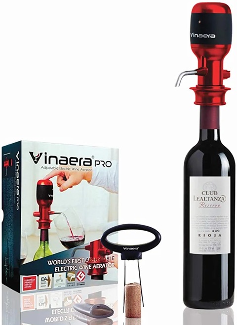 Worlds first adjustable electric wine aerator