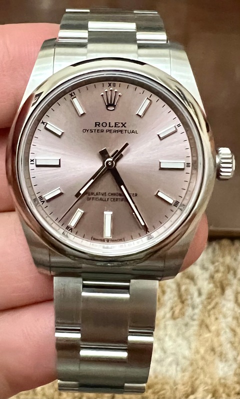 Brand New, Never used, 2022 Rolex Oysters Perpetual 34mm.