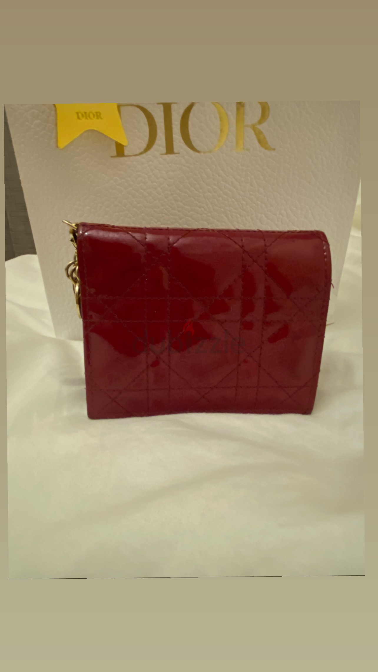 Dior CAL43058P Red Lambskin medium Charm wallet  The Attic Place