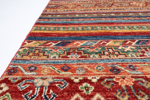 157 x 212 cm | 5.2 x 7 ft | New khorjin area rug | Afghan handmade carpet | Persian design