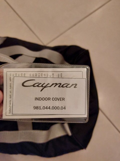 Porsche Cayman Indoor Cover
