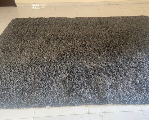 Big grey shaggy rug
