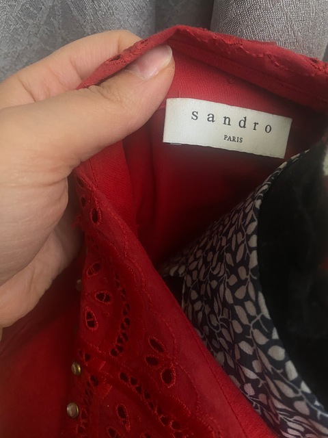 Sandro red shirt s-m