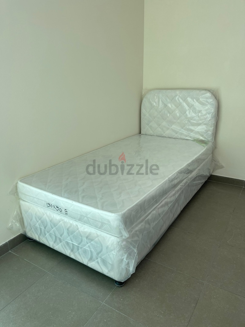 Brand New Single Size Bed Base With Medicated Mattress-0
