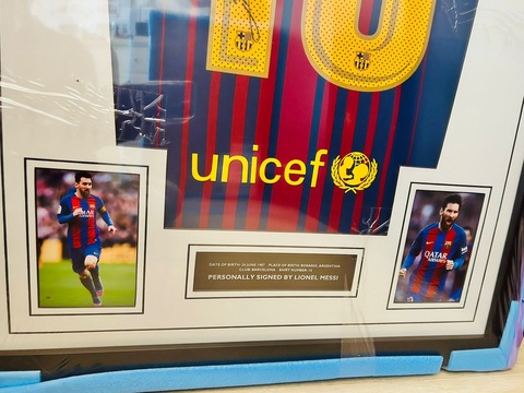 Signed Messi Barcelona Jersey with Authenticity Certificate