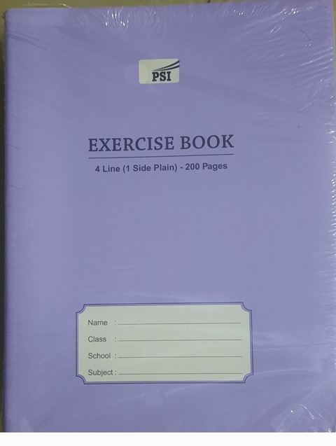 Note books 4 line 1 side plain (6 pcs)