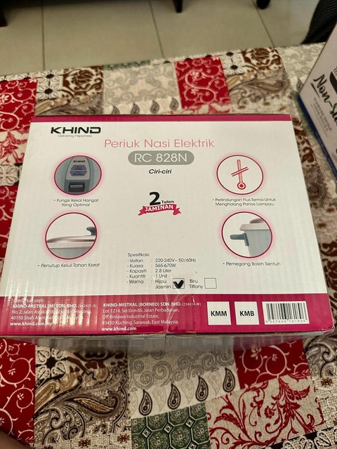 KHIND Rice Cooker RC828N 2.8L brand new