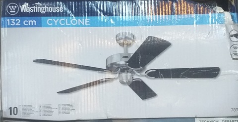 Cyclone 132 cm/52-inch Reversible Five-Blade Indoor Ceiling