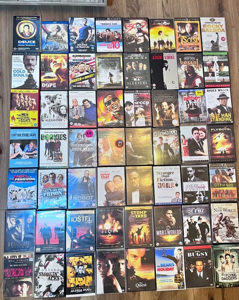 150 DVDs for Sale (English, Arabic, Kids)