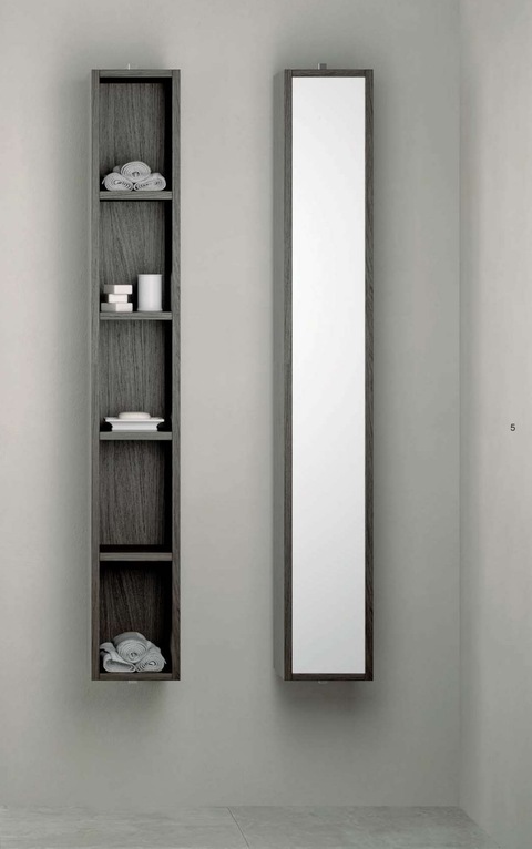 Italy made brand new two-sided wall unit shelves mirror