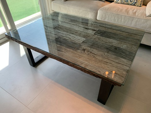 120 x 80cm Rustic Wood Coffee Table