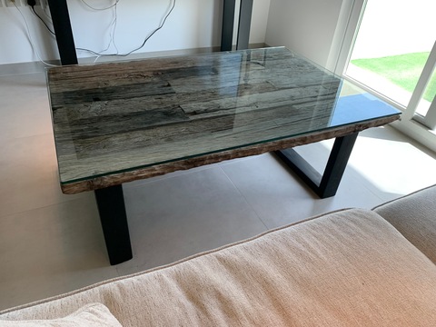 120 x 80cm Rustic Wood Coffee Table