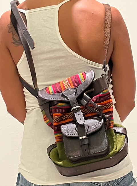 Inca small leather backpack