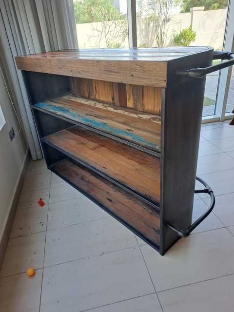 Vintage Solid Wood Bar Cabinet