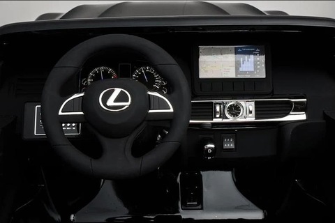KIDS Ride on Lexus570 Toddler 4WD Remote Control With 2 Leather Seats and Touchscreen black