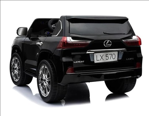 KIDS Ride on Lexus570 Toddler 4WD Remote Control With 2 Leather Seats and Touchscreen black