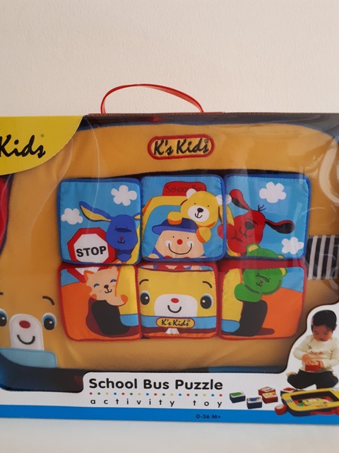 Soft School Bus Activity Toy, Brand New