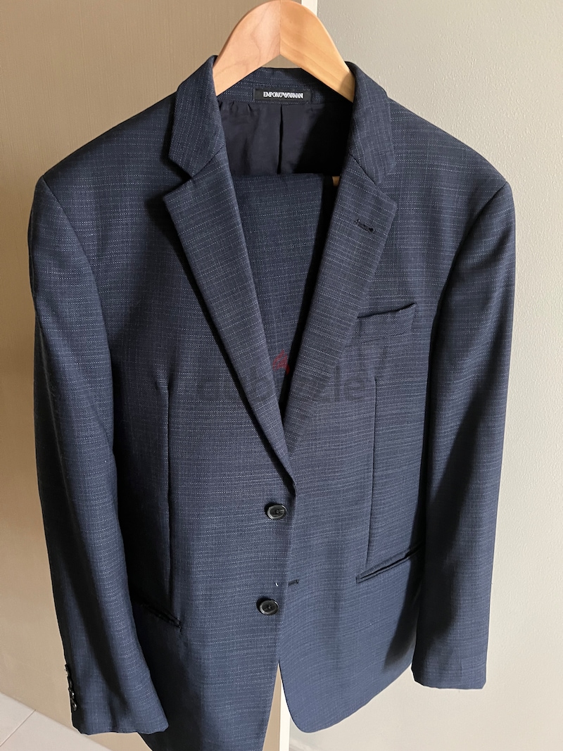 Emporio Armani blue suit for men - purchased 1925 AED | dubizzle