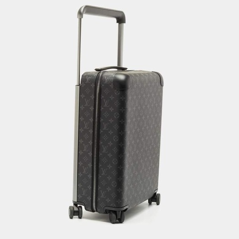 Guaranteed Authentic Louis Vuitton Monogram Eclipse Horizon 55 Rolling Luggage Trolley Suitcase