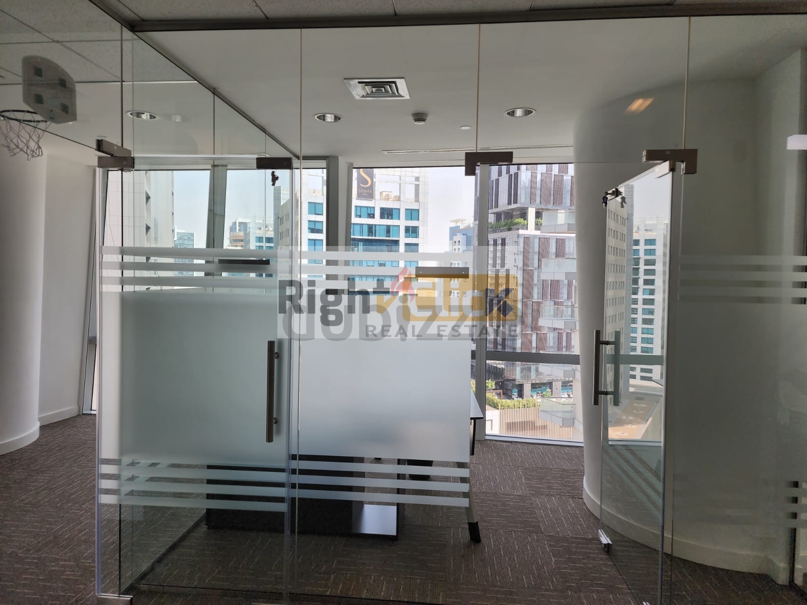 Fully Fitted Office With Glass Partitions Including Dewa And Ac In U Bora Tower
