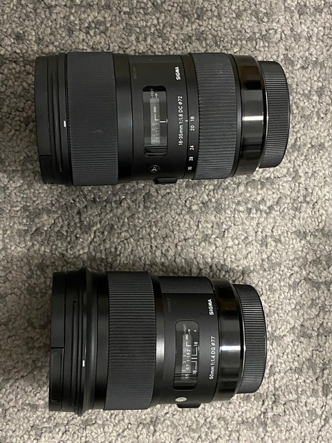 Sigma art 18-35mm f1.8 + Sigma art 50mm f1.4 for Canon