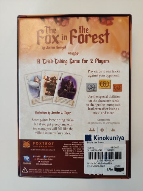 The Fox in the Forest Card Game