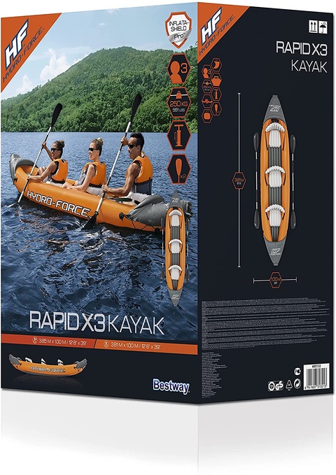126 x 39/3.81 m x 1.00 m Rapid X3 Kayak