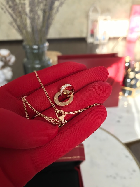 Cartier necklace Love with diamonds from moe