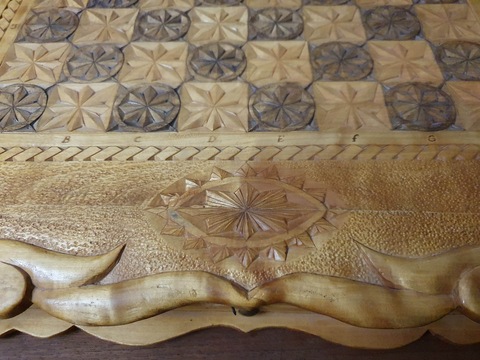 Handmade backgammon board