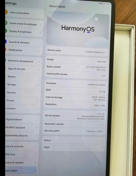Huawei mate pad pro 12.6 inch 256 gb