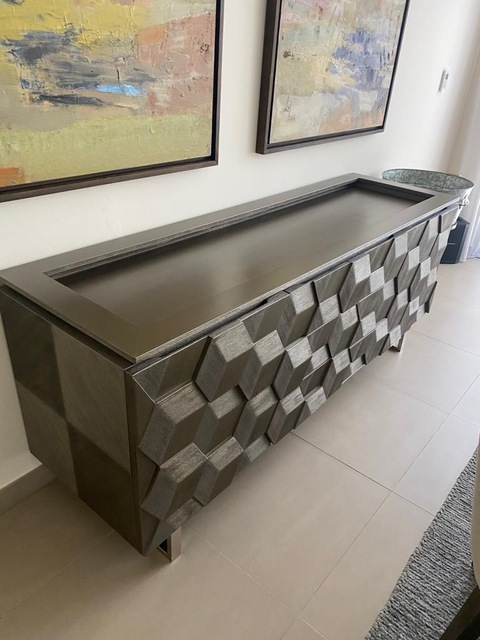Almost brand new Italian dinning table  side cabinet