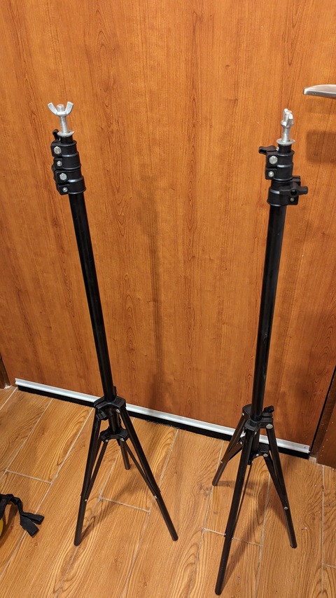 Two tripod stands for light