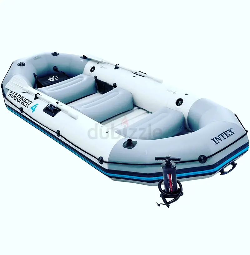 Intex Mariner 4 Rigid Inflatable Boat Set 68376, Gray