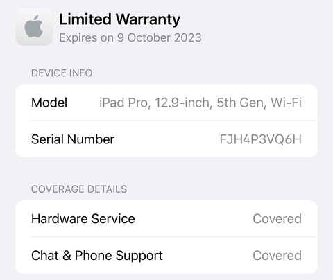 iPad Pro 12.9 inch (M1) 256GB 6months Apple Warranty Like New