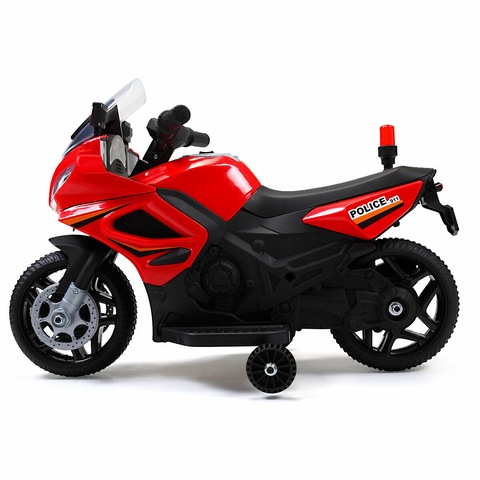 6V Kids Ride On Police Motorcycle Car Battery Powered w/4 Wheel Electric Toy
