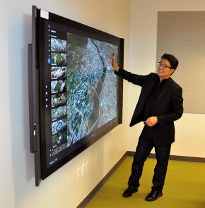 Microsoft Surface Hub 2S with 84 inch teleconference collaboration device
