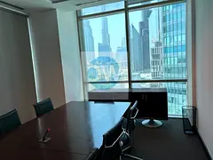 Fitted, Partitioned And Furnished Corner Office With Burj Khalifa View