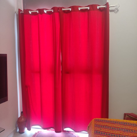 Red Curtains opaque for sale