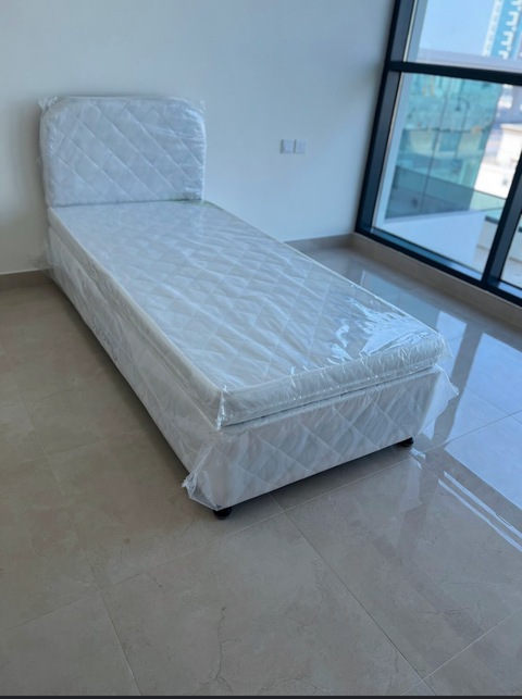 Brand New Single Size Base Wood Bed with Mattress