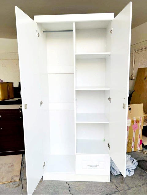 Brand New Two Door Wardrobe with Shelf and Drawers