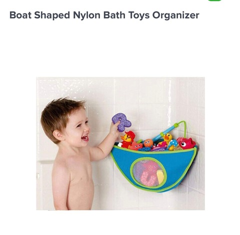 Boat Shaped Nylon Bath Toys Organizer