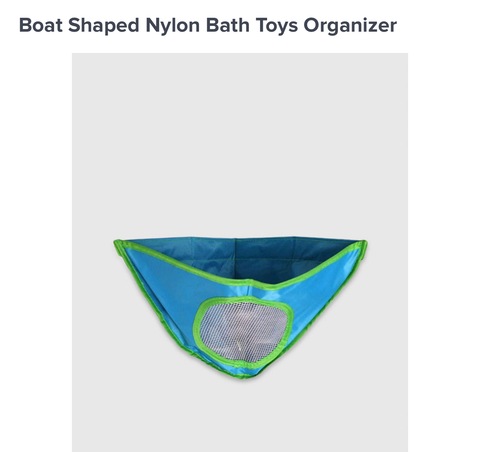 Boat Shaped Nylon Bath Toys Organizer
