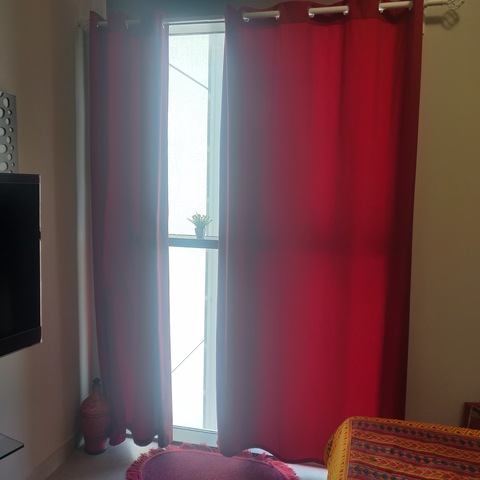 Red Curtains opaque for sale
