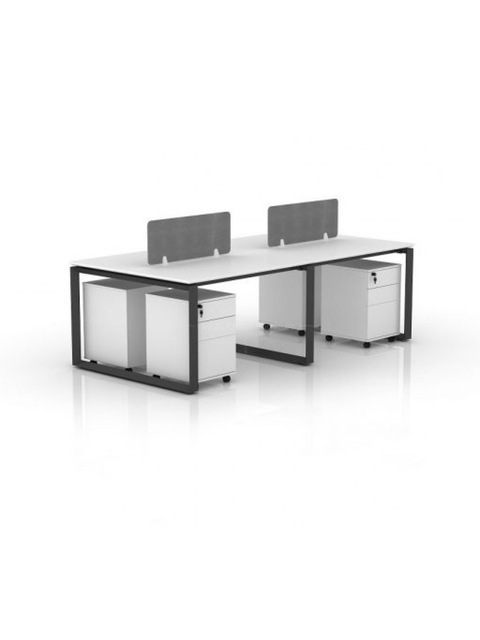Workstation with metal legs