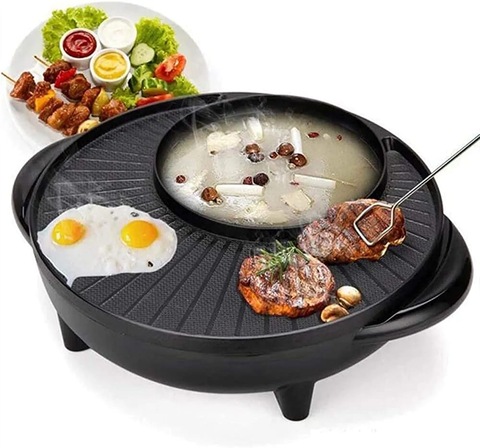Electric Grill with Hot Pot
