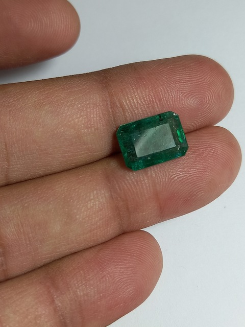 4.45 carat Emerald Octagon faceted