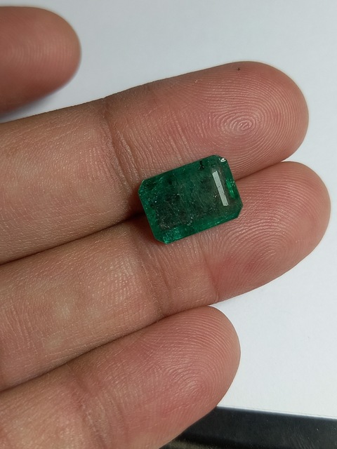 4.45 carat Emerald Octagon faceted