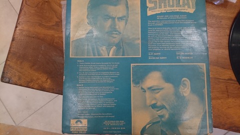 Bollywood LP Sholay in original Sleeve